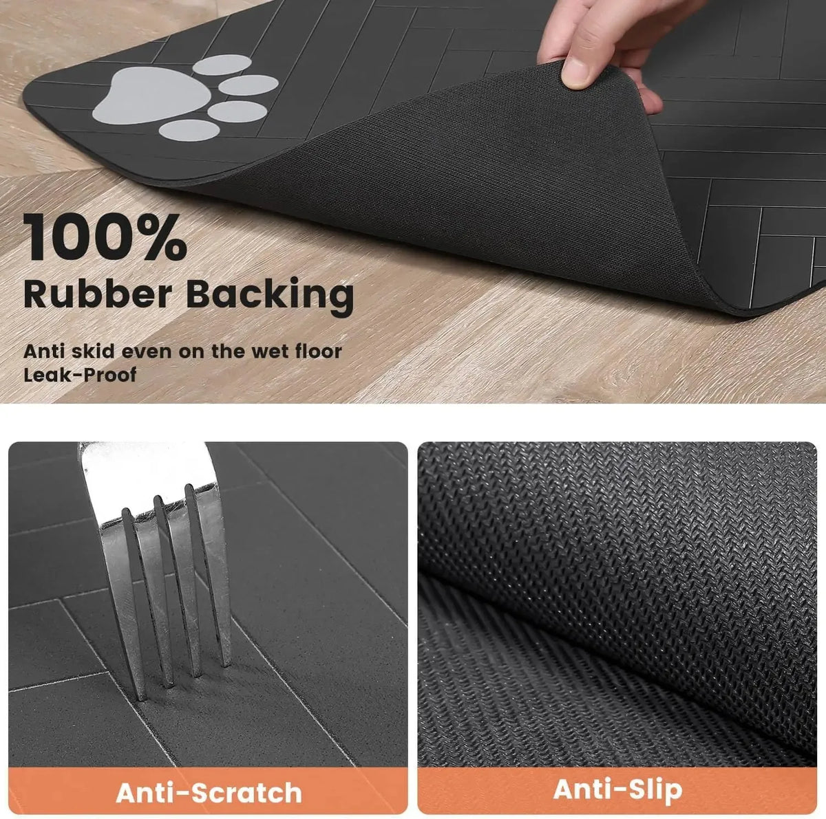 ZENVIPAW Quick-Dry Absorbent Pet Feeding Mat