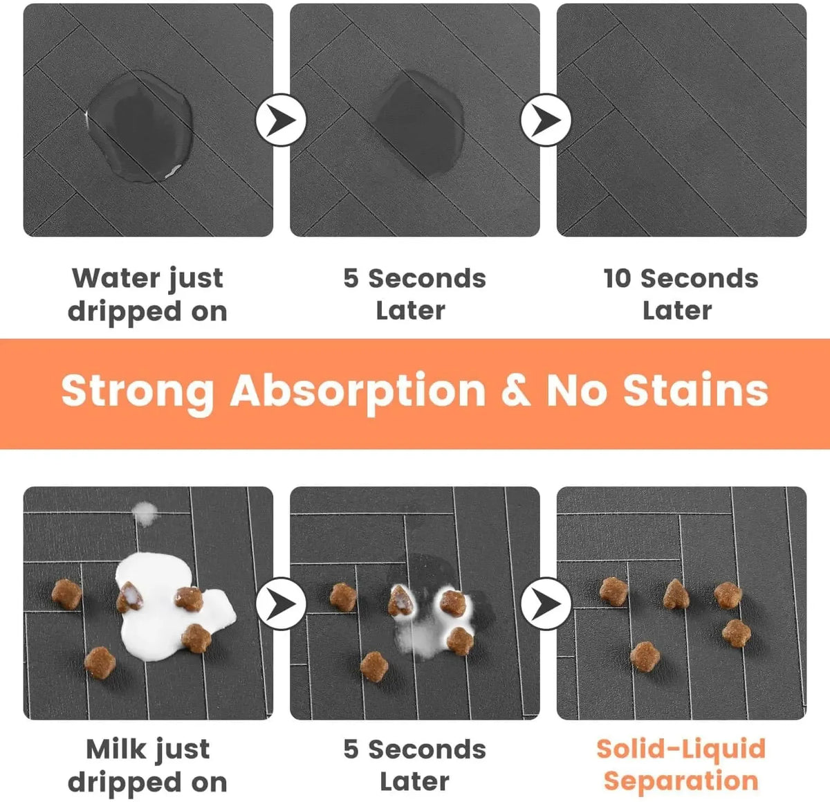 ZENVIPAW Quick-Dry Absorbent Pet Feeding Mat