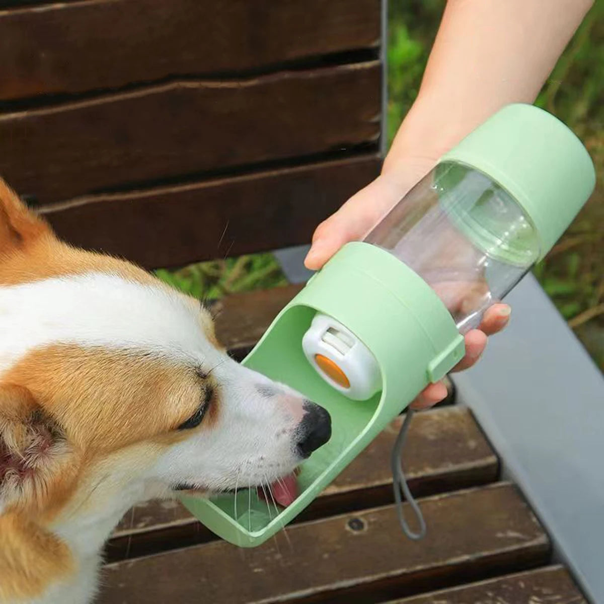 ZENVIPAW 2-in-1 Portable Pet Water & Food Bottle