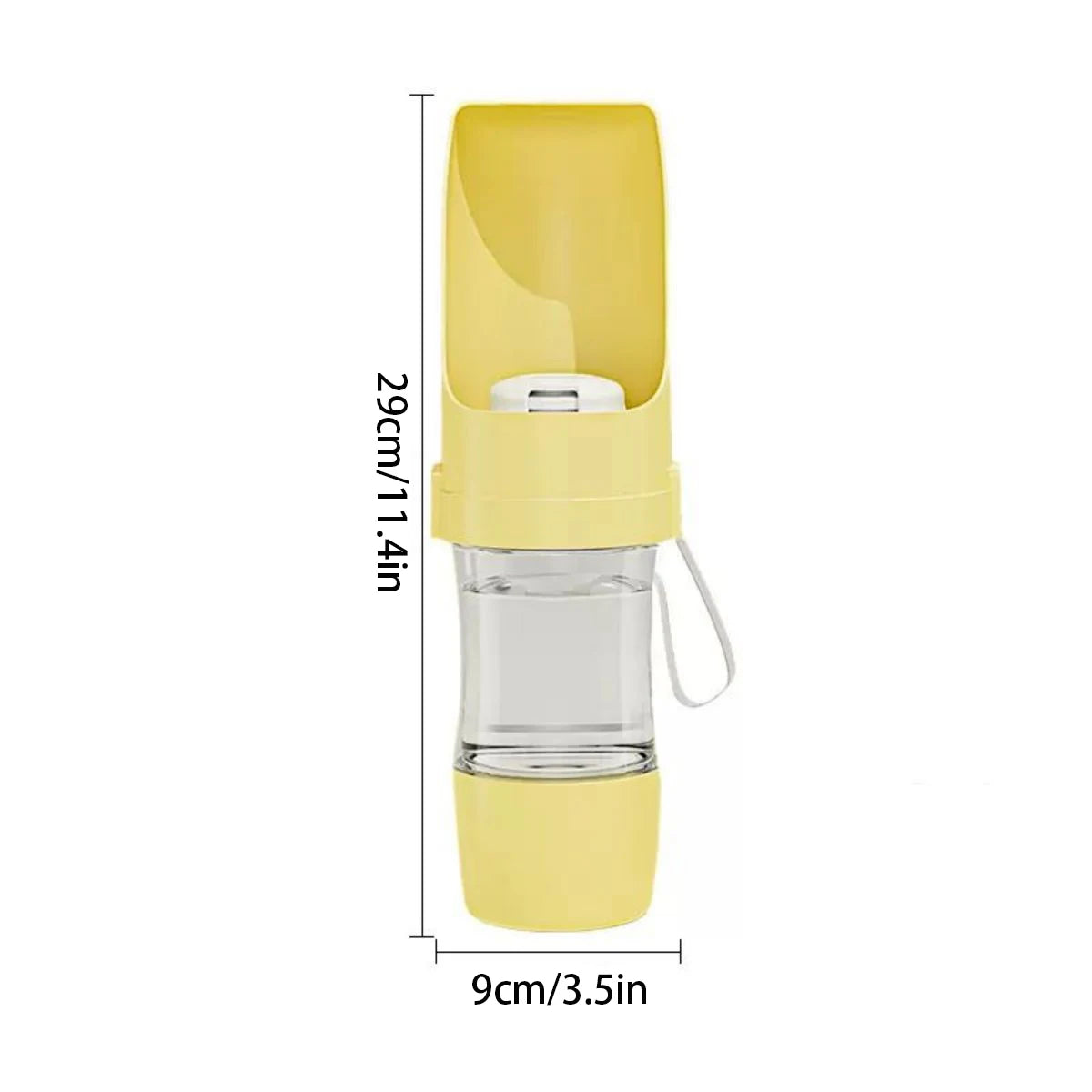 ZENVIPAW 2-in-1 Portable Pet Water & Food Bottle