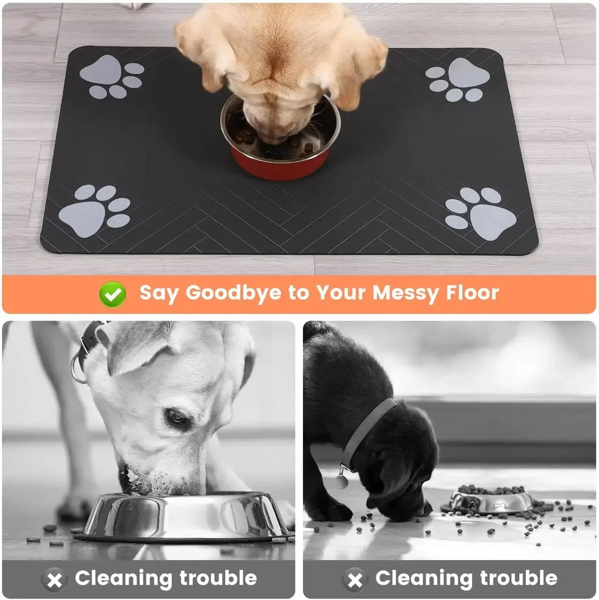 ZENVIPAW Quick-Dry Absorbent Pet Feeding Mat