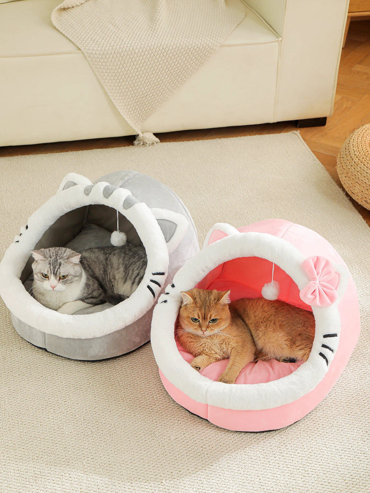 ZENVIPAW Cozy Cat Cave Bed